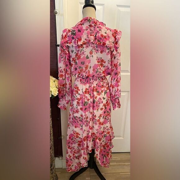 Misa Los Angeles Pink Floral Midi Dress - Picture 6 of 16